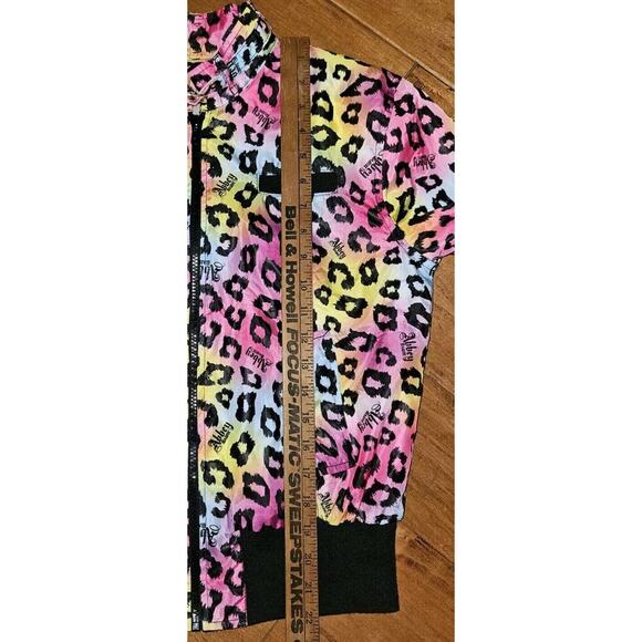 Abbey Dawn by Avril Lavigne Windbreaker Jacket Colorful Cheetah Print Small Rare - Picture 14 of 16